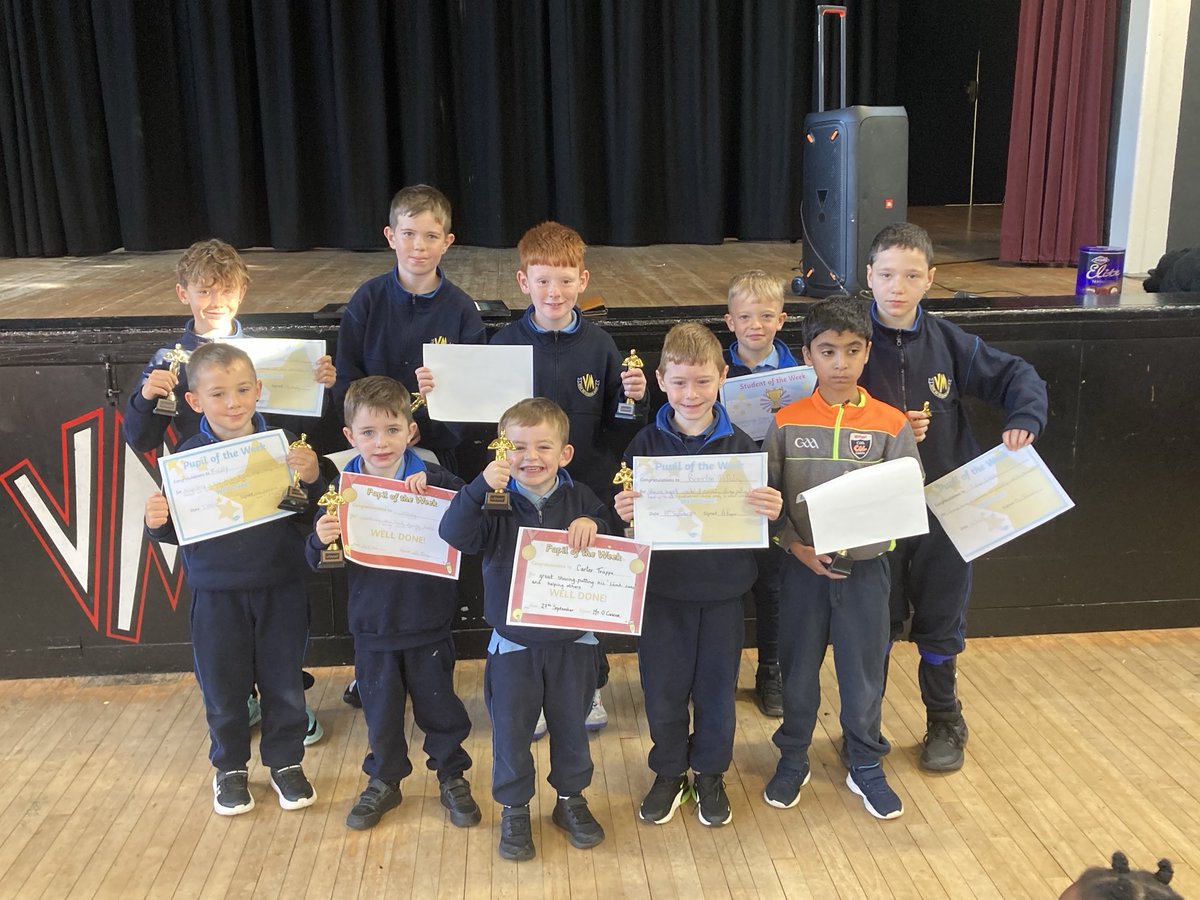 The VMB Pupils of the Week. Well done boys.