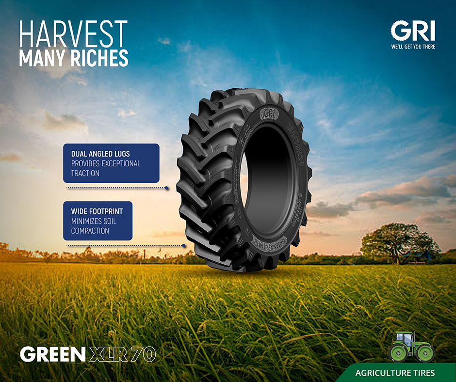 GRI_Tires's tweet photo. Maximize your field performance with GREEN XLR 70!

Designed with dual angled lugs and a reinforced lug base, these Agriculture Tires provide exceptional traction and enhanced driving comfort.

#GRI #SpecialtyTires #AgricultureTires #GREENXLR70 https://t.co/oxpTqYStDb