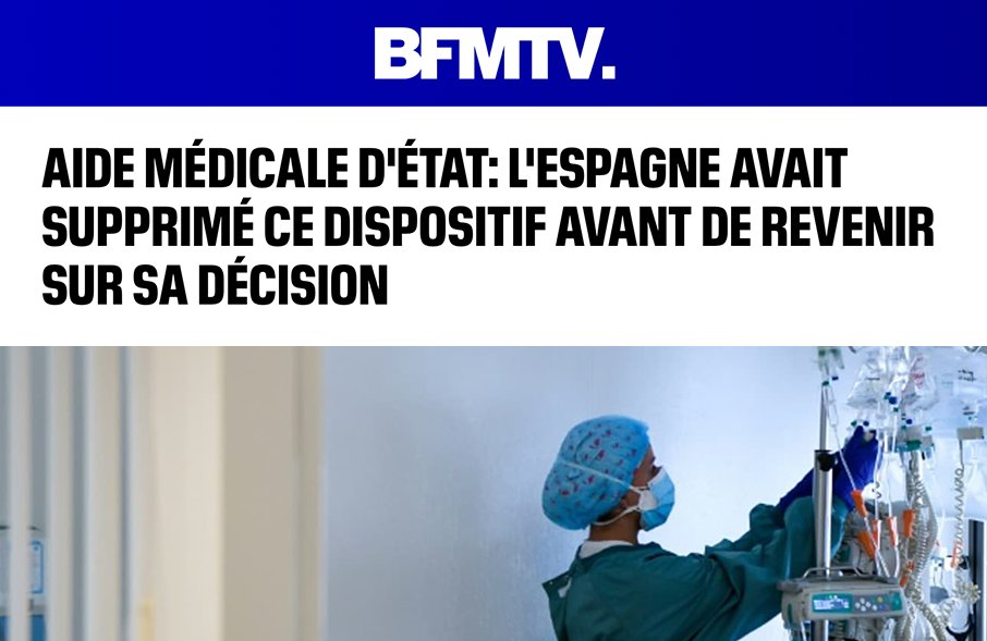 PJouvet's tweet image. Supprimer l’Aide Médicale d'État ? 

C’est ce qu’a fait l’Espagne en 2012, avant de faire volte-face :
→ Hausse de la mortalité de 15%
→ Aucune économie de santé

Ce débat n’est qu’un écran de fumée. Il permet seulement à la droite réactionnaire de déverser sa haine xénophobe.