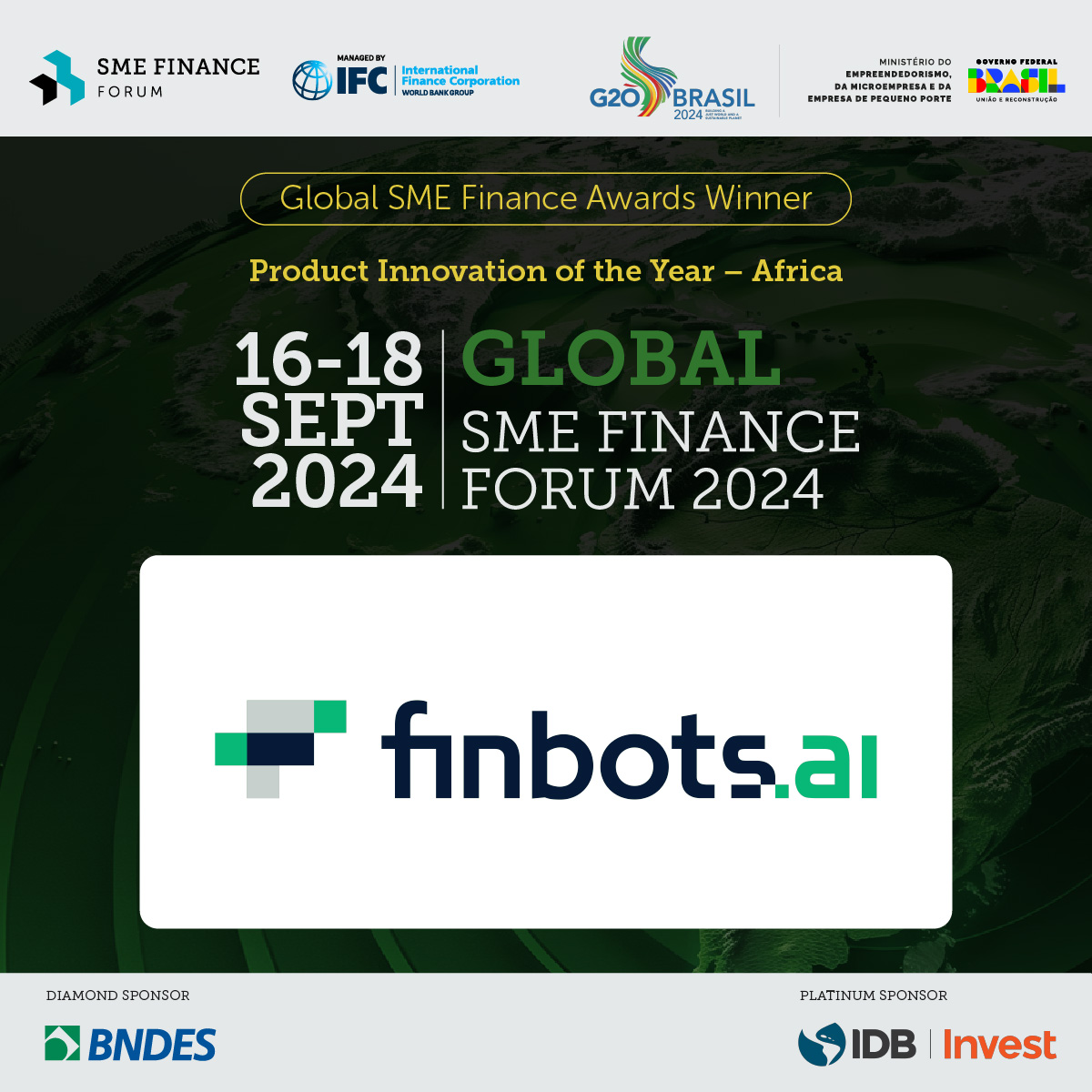 FinbotsAI's tweet photo. FinbotsAI wins TWO Awards at the Global SME Finance Forum Awards 2024! 🏆🏆
This recognition celebrates our commitment to empowering SMEs &amp; driving innovation in SME finance. Thank you @smefinanceforum for this honor !
#SMEfinance #Innovation #Innovation #AI #SMEFinanceAward https://t.co/Fwk7cN4CnH