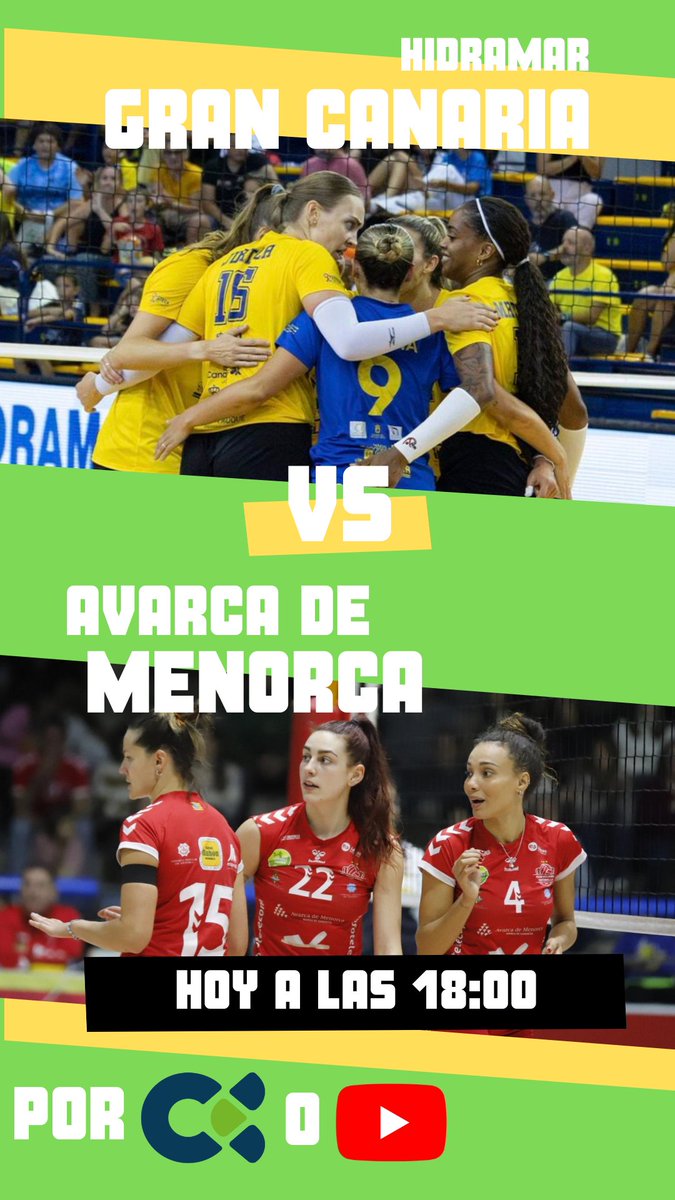 Hoy a las 18:00🇮🇨, desde el Gran Canaria Arena,  Supercopa de España femenina.
<a href="/CVCIUTADELLA/">CLUB VOLEIBOL CIUTADELLA</a> vs <a href="/cvjavolimpico_/">CV JAV Olímpico</a> 
A los comentarios <a href="/JorgePeris1/">ᴊᴏʀɢᴇ ᴘᴇʀɪs</a> y un servidor por <a href="/deportetvC/">Deportes TVCanaria</a>.

youtube.com/live/G-kNGL-fe…