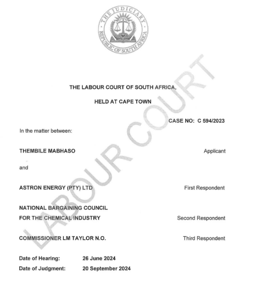 Lawpointuganda's tweet photo. An Interesting Case of an Employee Fired for Misusing Company Funds Intended for University Fees

The applicant, Mr. Mabhaso, began working at Astron Energy in 2012 as an Operating Standards Specialist. In 2019, he enrolled in a course at the University of Cape Town, for which the company deposited R25,500 into his bank account to cover the tuition. However, Mabhaso’s account was overdrawn, and instead of paying the full amount to the university, he only paid R10,000, without informing the company.

When Astron Energy requested proof of full payment, Mabhaso could not provide it, leading to a disciplinary hearing. He was subsequently dismissed for misappropriation or unauthorized use of company funds, which had been specifically allocated for his studies.

Commissioner’s Findings
At the bargaining council, the commissioner found the dismissal to be fair, noting that the charge of misappropriation was serious and directly impacted the trust inherent in the employment relationship. Furthermore, the commissioner emphasized that as a senior employee, Mabhaso should have understood the gravity of his actions.

Review and Condonation Application
Mabhaso sought condonation for the late submission of his review application and an order to set aside the arbitration award. He received the award in August 2020, but only filed the condonation and review applications in January 2024.

The delay, according to Mabhaso, was due to the failure of his legal representative to act on his instructions. However, the court found this explanation unsatisfactory, particularly for someone considered educated and sophisticated. Mabhaso failed to provide any details of his communications with his attorney during this time and showed no responsibility for following up on his case.

Court's Ruling
The court concluded that the payment from Astron Energy was specifically earmarked for university fees and was not intended for personal expenses or debt management. Mabhaso’s actions amounted to misappropriation of funds, a serious breach of trust, especially given his senior position. More troubling was his attempt to have the company cover the outstanding amount, which included the portion he had misappropriated.

Given the severity of the misconduct and the lack of a compelling explanation for the delay, the court dismissed the condonation application, stating that Mabhaso had no prospects of success.

Read more 
https://t.co/zSd0s6bdn4