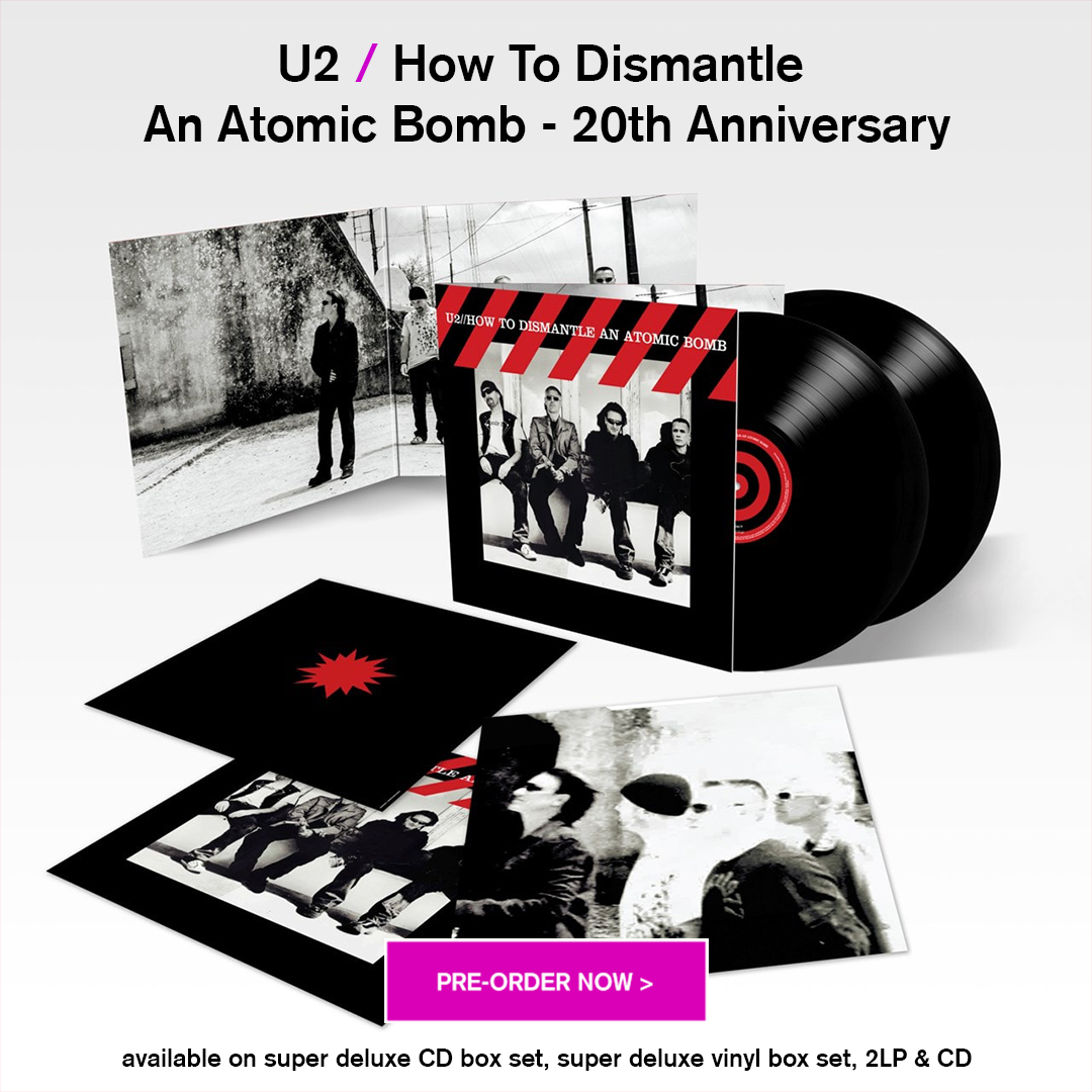 JUST ANNOUNCED 📣 U2 / How To Dismantle An Atomic Bomb 

This 20th Anniversary Edition celebrates the critically-acclaimed album which won all eight Grammy Awards for which it was nominated, including 'Album of the Year'. 

pre-order now 👉 ow.ly/hMXM50TwUM9