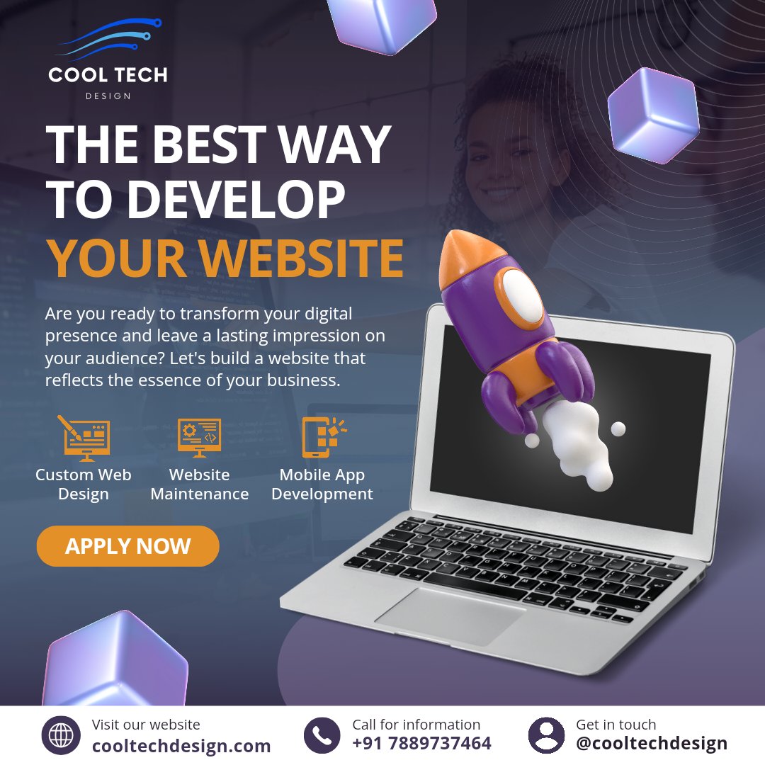 🚀 Transform Your Online Presence with Cool Teh Design! 🌐✨

From sleek websites to dynamic e-commerce solutions, we've got you covered.

Contact us today! 📧 info@cooltechdesign.com 📞 +91 7889737464
🌐 cooltechdesign.com

#WebDesign #CoolTehDesign  #WebsiteDevelopment