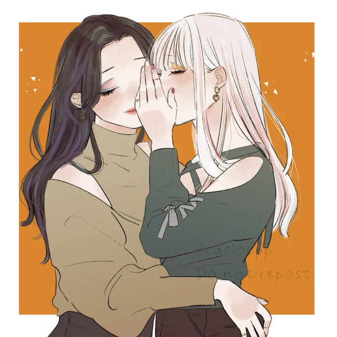 内緒話 #創作百合 