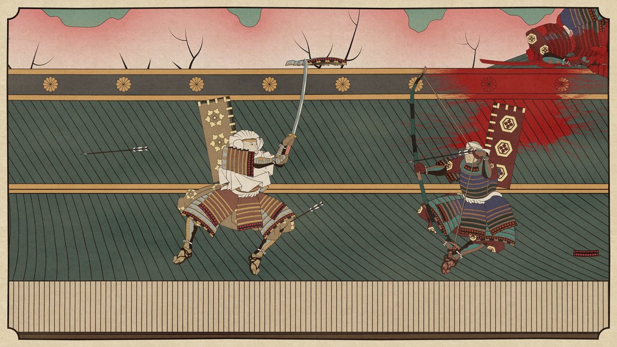 gamespark's tweet photo. 色んな所がポロリしちゃう浮世絵風サムライ格ゲー『Falling Limbs（失われる手足）』デモ版配信！

刀や弓矢、火縄銃など様々な武器を用いて戦いを繰り広げます。
https://t.co/Po08MPA2yQ https://t.co/IuXZ02Psss