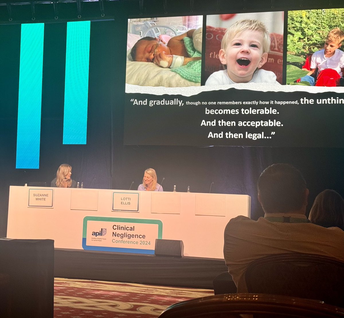 A powerful talk by Lotti Ellis. It’s is the voice of patients harmed by clinical negligence that should drive change. Thank you Suzanne White Leigh Day London for arranging this important session at the APIL Clinical Negligence Conference Wales.