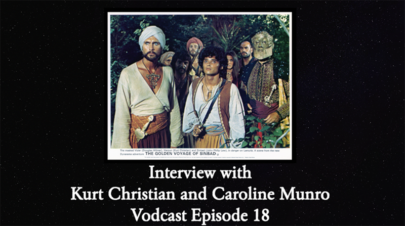 To celebrate the 50th anniversary of 'The Golden Voyage of Sinbad', we reunited two of the stars of this classic film! Watch as Caroline Munro (Margiana) and Kurt Christian (Haroun) reminisce on working with Ray Harryhausen in 1973, sharing behind-the-scenes stories and treasured