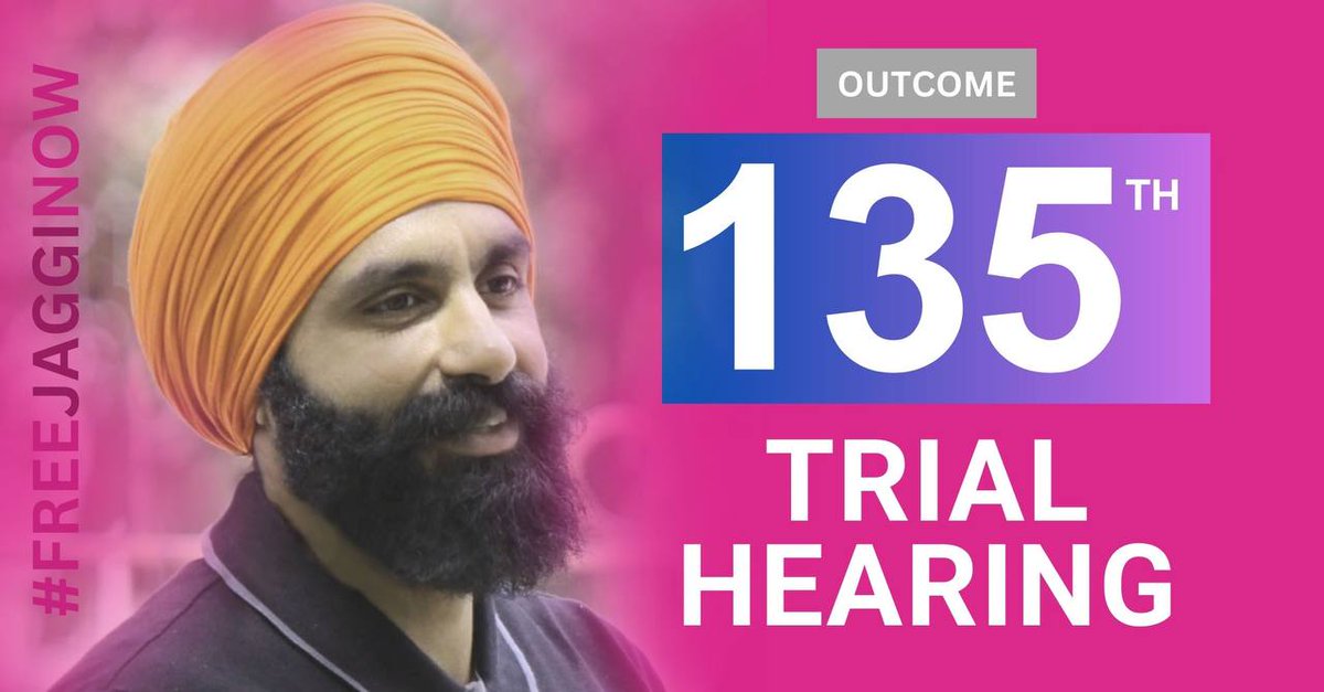 OUTCOME OF 135th TRIAL HEARING

Jaggi appeared at Bagha Purana court in Moga via video link for his 135th trial hearing. The prosecution failed to call any further witnesses or produce their evidence.

#FreeJaggiNow