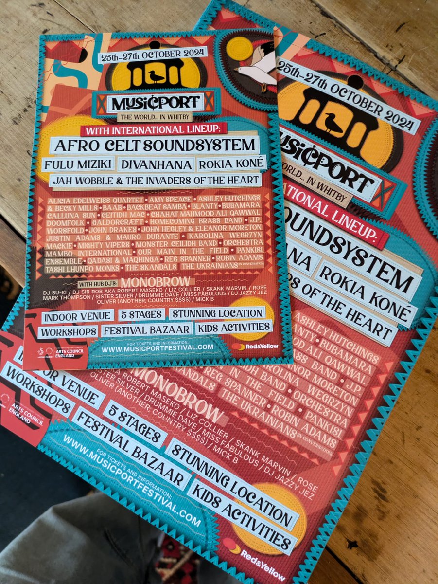 Our posters have just started going out, so keep an eye out for them around town. Huge thanks to the amazing Ray from Red &amp; Yellow Designs for bringing our vision to life! Tier 2 tickets on sale now - don’t miss your chance to join us for The World in Whitby! Ticket Link in Bio!