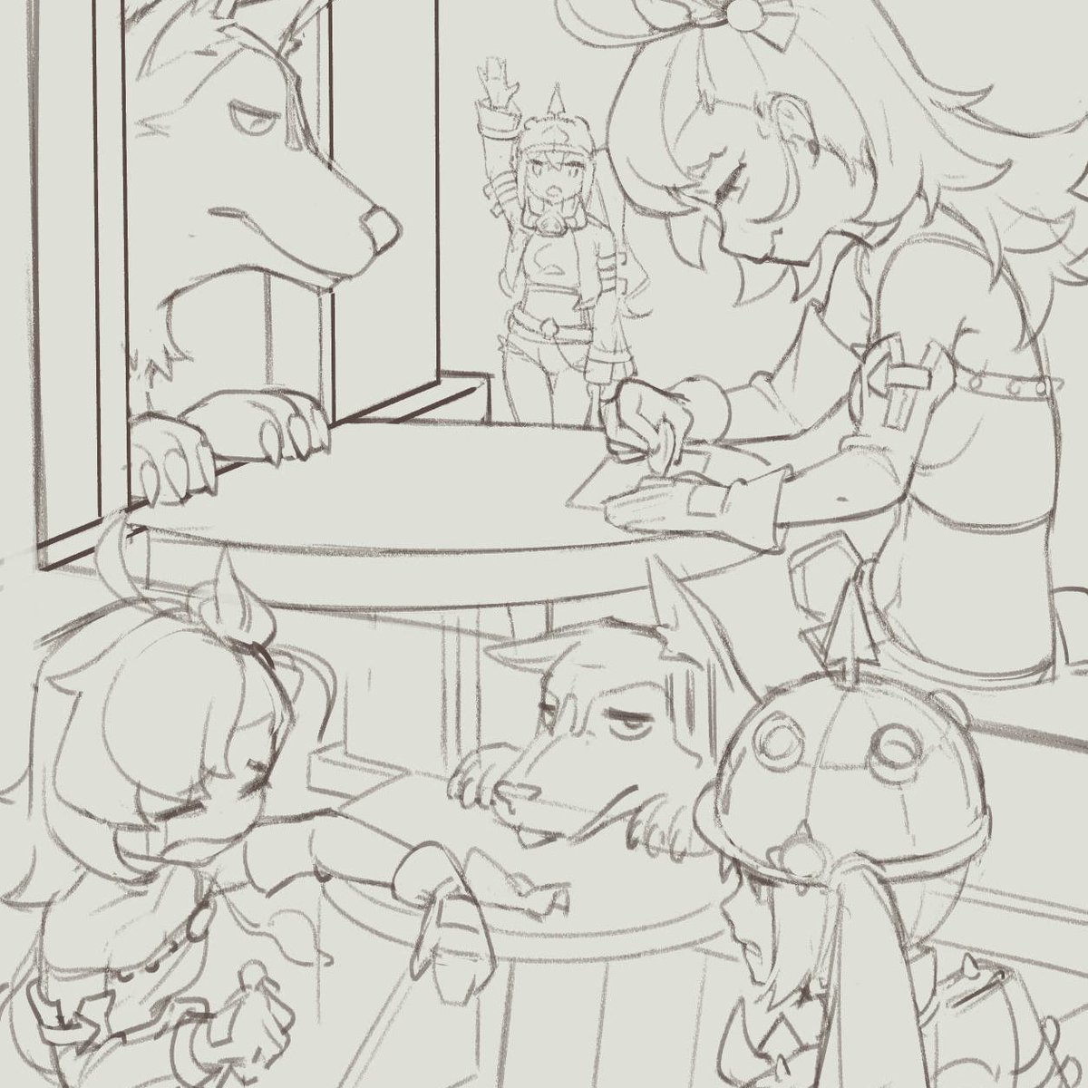 Some drafts for the year end project on the Sons of Calydon, here's some sneak peaks on Lucy &amp; Piper~

Hopefully I can finish it in time...
 ___ 
#ゼンゼロ  #zzzero 
