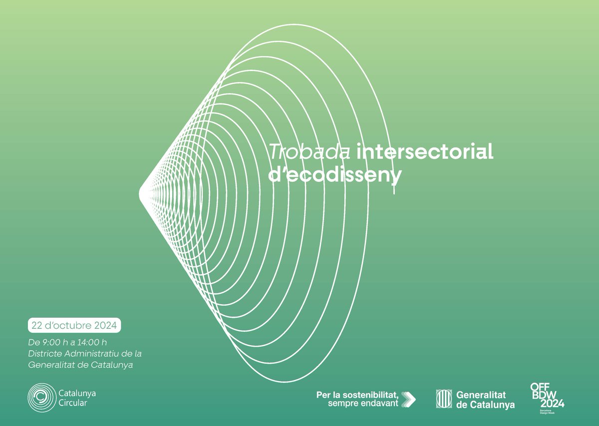 📢 Obertes les inscripcions a la primera Trobada intersectorial d'#ecodisseny, que girarà al voltant del nou Reglament d’Ecodisseny. 

🔗 Tota la info, el programa i com inscriure-us-hi, ho trobareu aquí: lnkd.in/dYNnmkSb