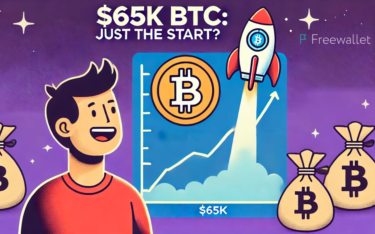 freewalletorg's tweet photo. 💥 #Bitcoin surges past $65K, driven by stimulus from China & the U.S. Meanwhile, spot #BTCETFs are seeing massive gains: $185M added to @BlackRock's #BitcoinTrust in just 24 hours.
With global markets rallying and Fed rate cuts looming, could $BTC hit new highs soon?📈 https://t.co/GQFxmgBUZC