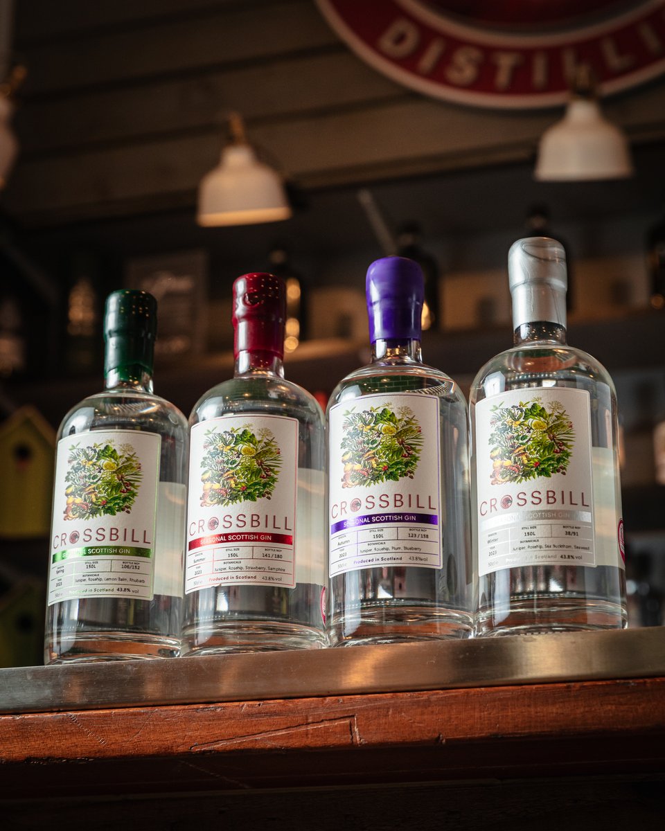 Celebrate Scotland's seasons with Crossbill! We craft gins with peak-season botanicals. Our favourites include:

🌸 Spring 24: Japanese Knotweed &amp; Rowan Buds
🍓 Summer 24: Strawberry &amp; Garden Peas
🍄 Autumn 23: Chanterelle &amp; Bramble
🌊 Winter 23: Dulse Seaweed &amp; Sea Buckthorn