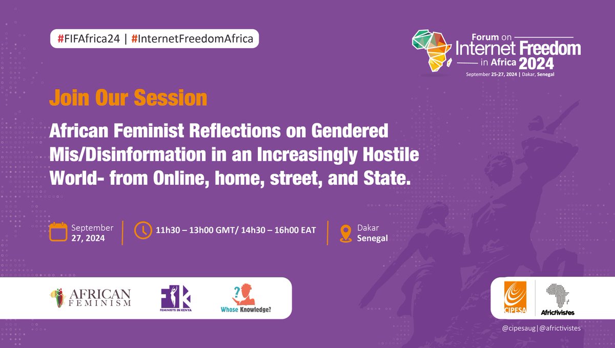 @whoseknowledge@whoseknowledge.social on Mastodon (@whoseknowledge) on Twitter photo We are excited to join #FIFAfrica24 convened by <a href="/cipesa/">operador de nicks</a> in Dakar, Senegal
Together with our friends @FeministsKe and <a href="/AfriFeminists/">AfricanFeminism (AF)</a>, we’re hosting a conversation on Gendered Mis/Disinformation in an increasingly hostile world, on and offline. We are excited to join #FIFAfrica24 convened by <a href="/cipesa/">operador de nicks</a> in Dakar, Senegal
Together with our friends @FeministsKe and <a href="/AfriFeminists/">AfricanFeminism (AF)</a>, we’re hosting a conversation on Gendered Mis/Disinformation in an increasingly hostile world, on and offline.