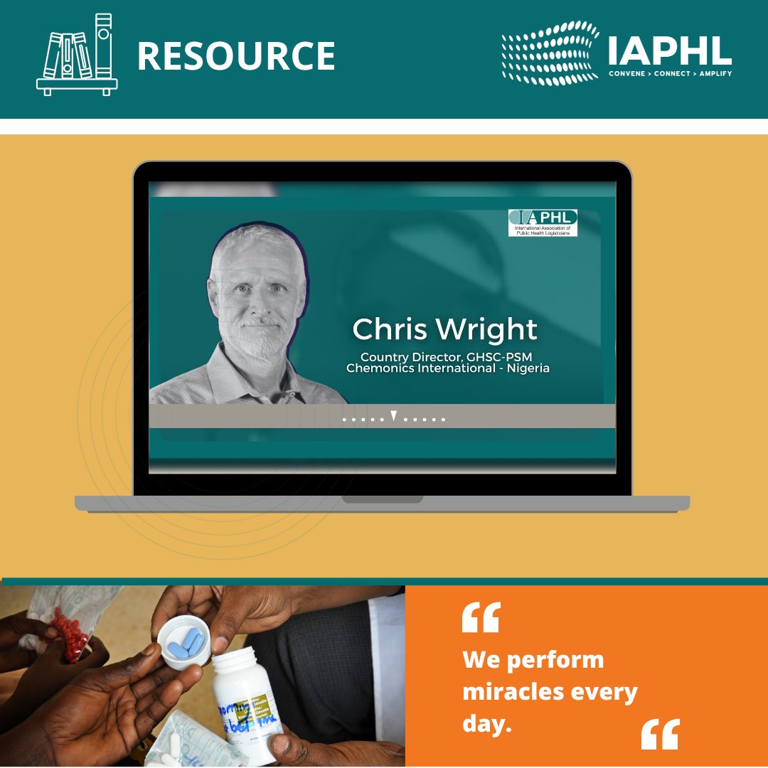 Re-watch Chris Wright’s insightful interview.  
Chris Wright—a seasoned expert in global health supply chains—shares his insights on accelerating the deployment of robust information systems to achieve end-to-end visibility across supply chains.
👉 ow.ly/mhL350TtwLC