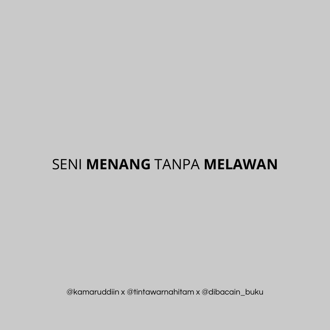 Kamadflow's tweet photo. Seni menang tanpa melakukan perlawanan. https://t.co/jA3NOhA7F3