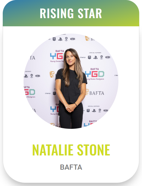 lukethehebble's tweet photo. A huge congratulations to @BAFTAGames's own Natalie Stone for her very well-deserved win for Rising Star at the @MCV_DEVELOP Women In Games awards. We are a very proud team today! ✨🤩✨ https://t.co/JSJNWAieBM