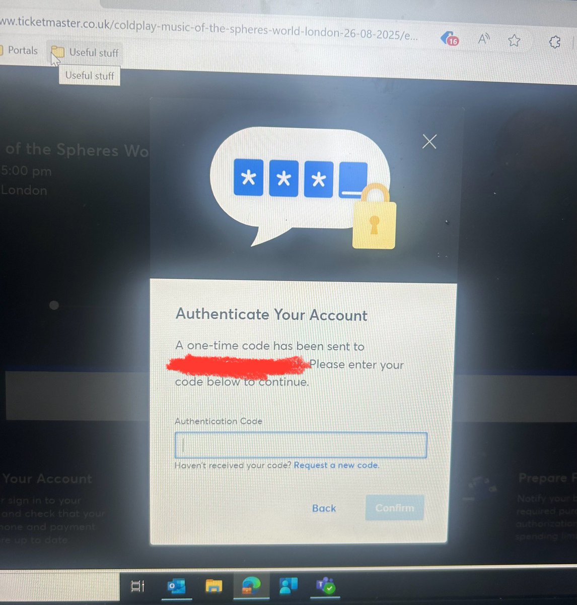 Daisyd31's tweet photo. @TicketmasterUK why did you choose today of all days to do this!!! Took 45 mins for my code to come through which obviously ruined my chances of buying tickets!! Shambles. 😡 https://t.co/98MQlWDjnG