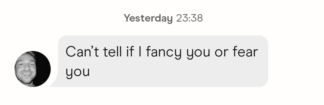 downloaded hinge, not bc im ready but bc i wanted validation. all of my prompts involve jedward and i have more ugly photos than good ones and men still fancy me. now time to delete hinge bc i know i still got it and that's all i needed