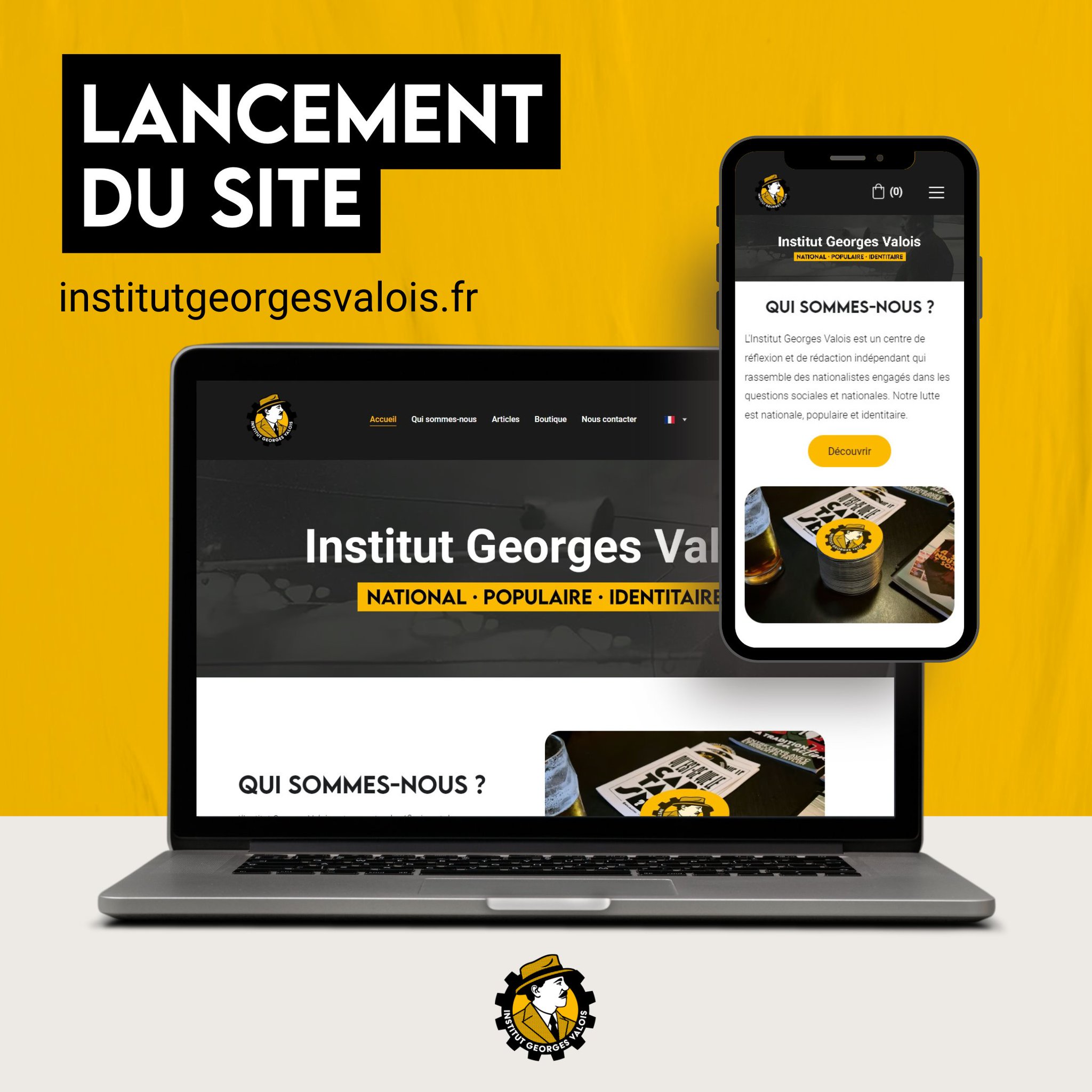 Institut Georges Valois on X: "🟧 L'Institut Georges Valois lance son site internet : https://t.co/XCaXLD2FrZ ⬜️ Retrouvez-y notre boutique en ligne, nos articles et nos évènements ! ⬛ Suivez-nous pour ne pas