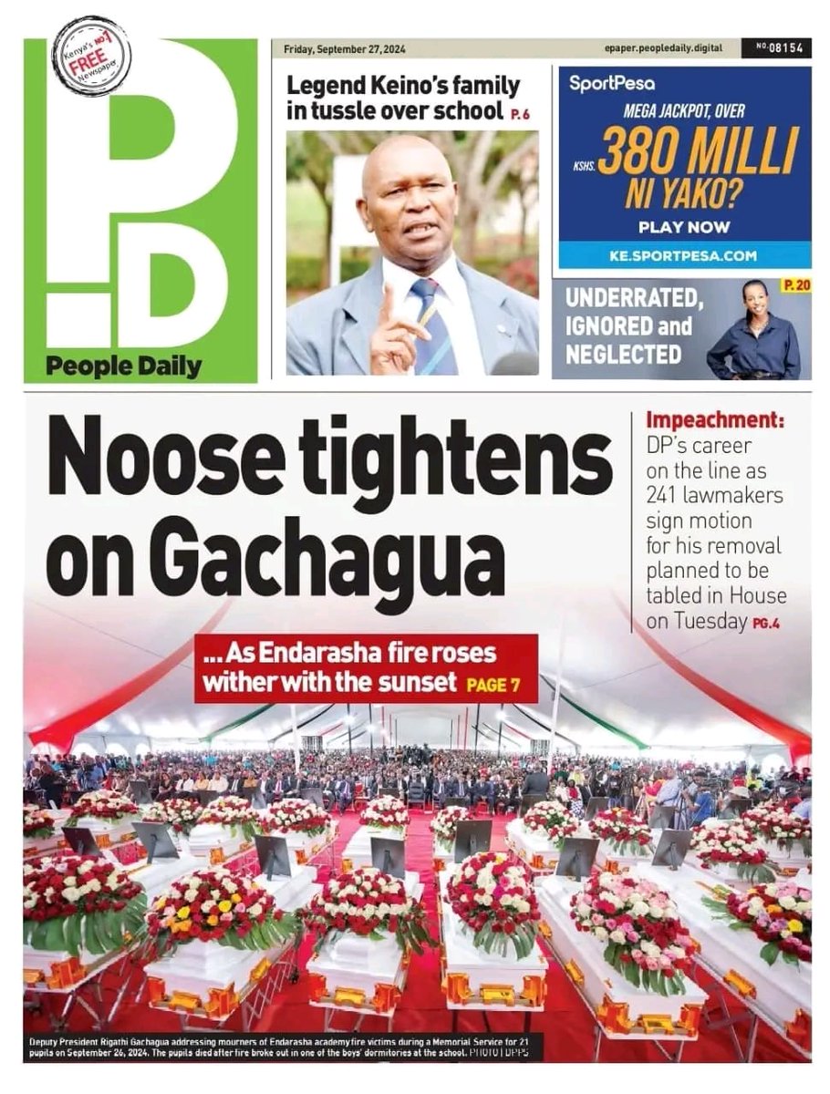 Mekatili_KE's tweet photo. Ata baada ya kumwomba #MamaNgina msamaha miti ya #Rigathi #Gachagua bado ya teleza. Ndugu yake #Uhuru Yuko wapi amsaidie ama fom ni #MutahiKagwe. Jumanne ndio siku atajua kama maharagwe ni mboga maanake #242MPs wameshajipanga...
#RiggyG ajipange mapema na #CardinalJohnNjue https://t.co/xj3Xa6NBaa