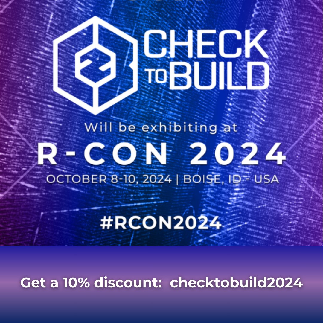 Tomorrow, we’re heading to R-CON 2024 in Boise, Idaho, and we’re excited to connect with innovators in construction, architecture, and engineering.🚀

If you’re attending and want to meet us, drop a comment below! 

Don’t forget our code checktobuild2024 for a 10% discount. 👷‍♂️🔧