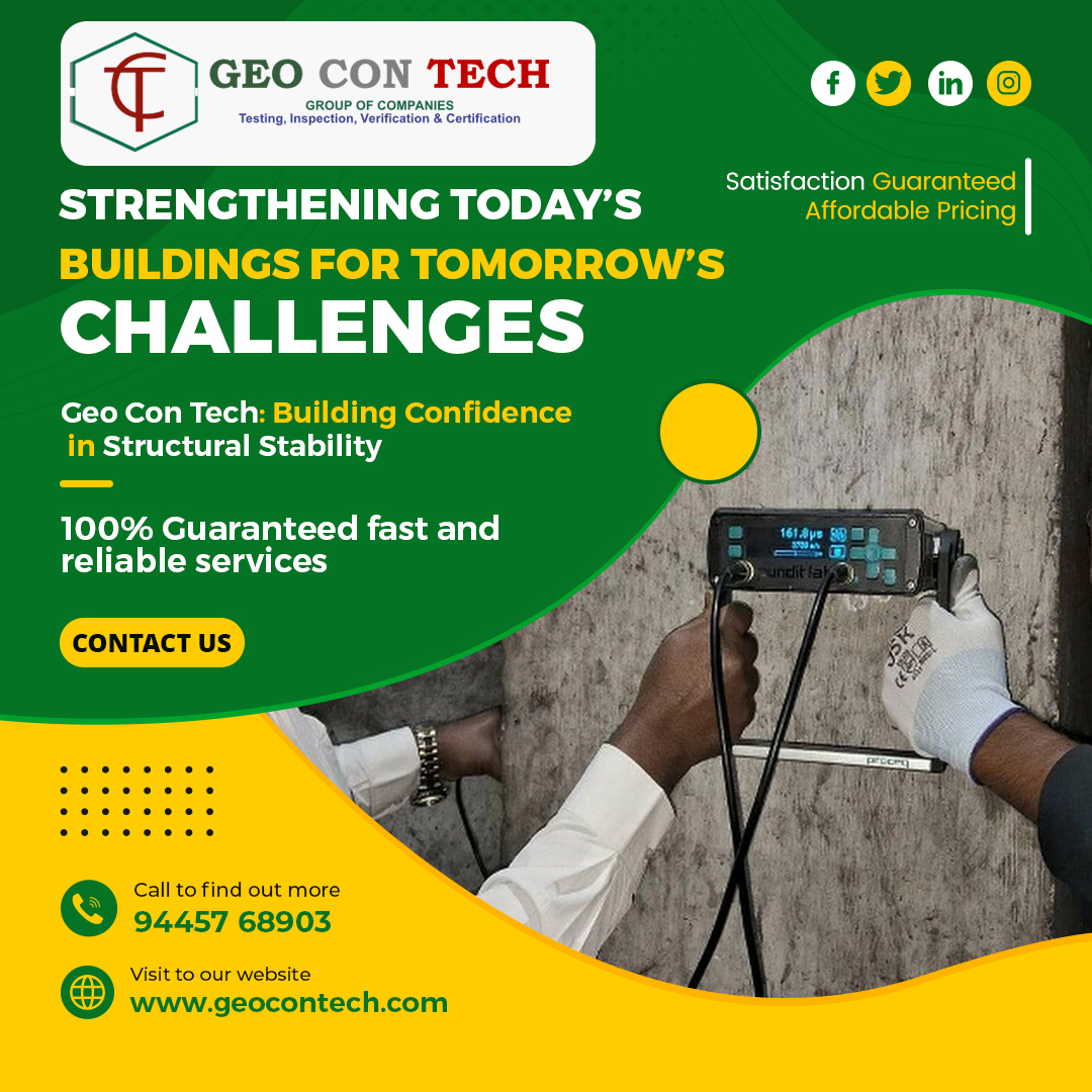 GeocontechNDT's tweet image. 🏗️ Build with confidence using Geo Con Tech!
We're fortifying today's structures for tomorrow's challenges.
📞 +91 94457 68903
🌐 geocontech.com/structural-sta…
#GeoConTech #StructuralTesting #BuildingConfidence #ConstructionSafety #QualityAssurance #StructuralIntegrity