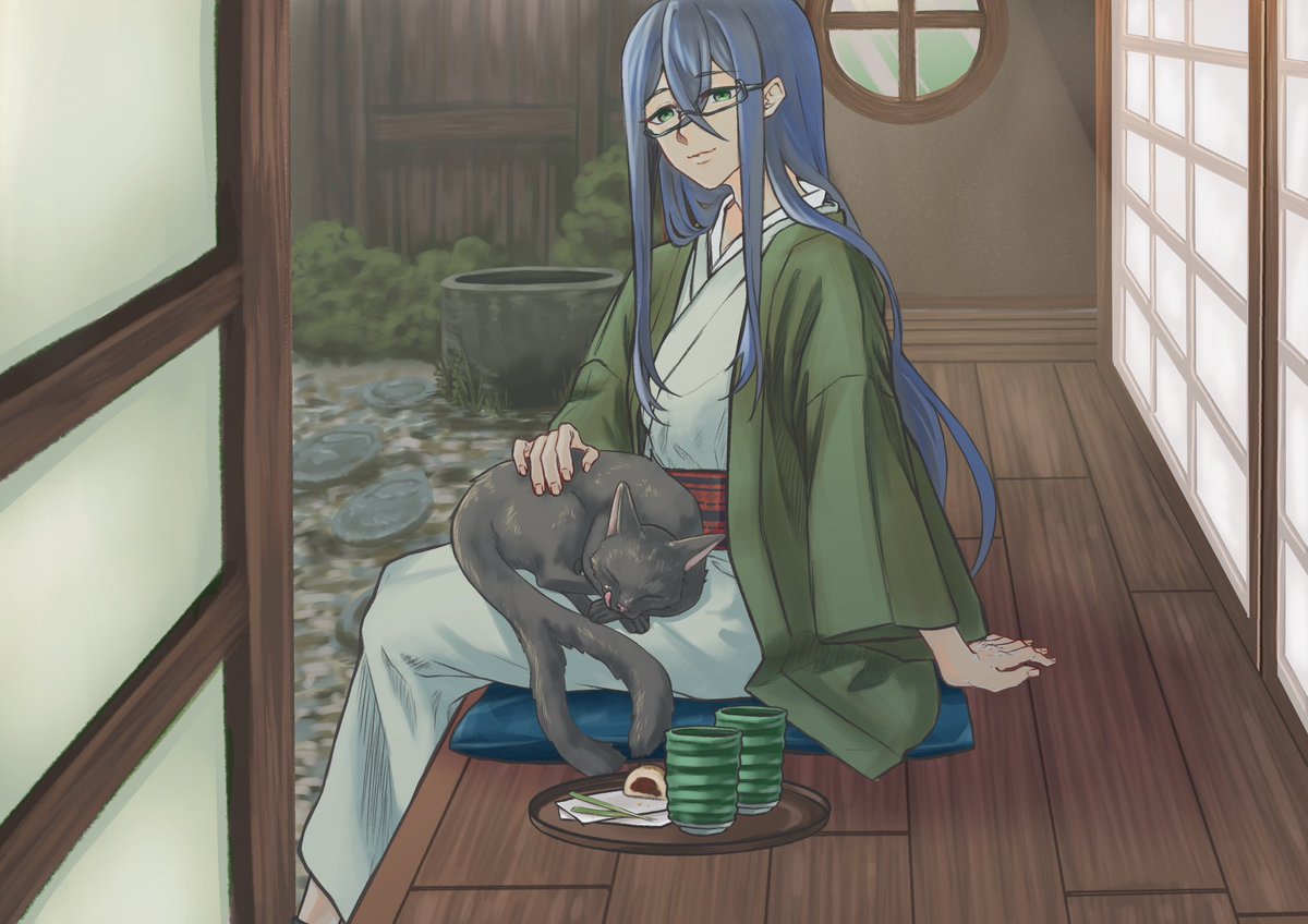 utumeren's tweet photo. 午後3時縁側茶菓子と昼寝 https://t.co/3ctWOdrPg8