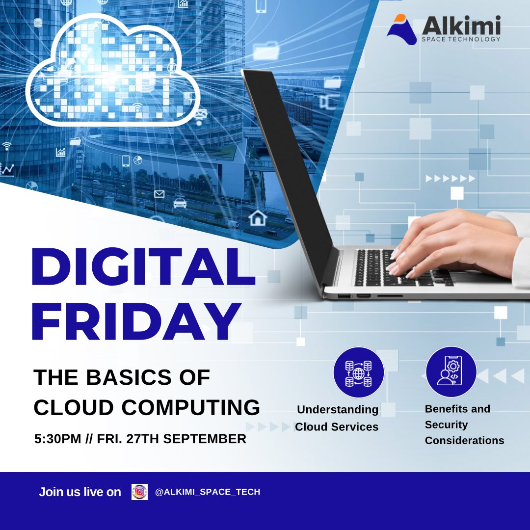 alkimispacetech's tweet photo. 🚀 It's Digital Friday! 🚀

Join us today at 5:30 PM for an insightful session on The Basics of Cloud Computing!

We’re going live on Instagram   ↘️ https://t.co/COcJ5LtTmk 
 don’t miss out on this exciting opportunity to level up your tech skills!

#DigitalFriday #AlkimiSpace https://t.co/ZDpnJwFBHV
