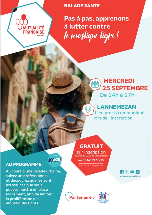 Domengieux Eulalie (@edomengieux) on Twitter photo Balade santé réussie sur la prévention de la prolifération des moustiques tigres organisée par <a href="/MutOccitanie/">Mutualité Française Occitanie</a> en partenariat avec le #CCAS de Lannemezan mercredi 25/09 avec 17 participants! 🦟🌱 Balade santé réussie sur la prévention de la prolifération des moustiques tigres organisée par <a href="/MutOccitanie/">Mutualité Française Occitanie</a> en partenariat avec le #CCAS de Lannemezan mercredi 25/09 avec 17 participants! 🦟🌱