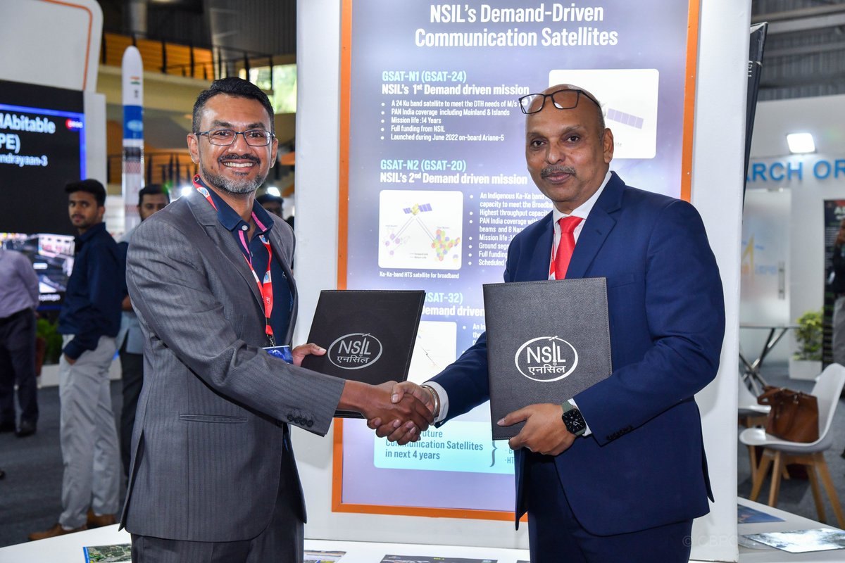 NSIL signed a collaboration agreement with Malaysia’s leading satellite operator, MEASAT during BSX2024. This partnership enables MEASAT to provide satellite capacity for DTH operators &amp; broadcasters in India. nsilindia.co.in/news-details/6…