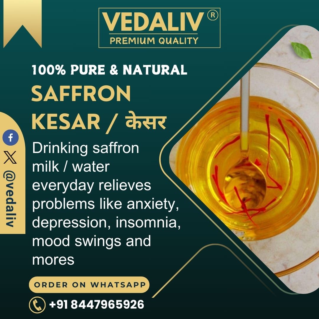 VedaLiv's tweet photo. Saffron has antioxidant, anti-inflammatory and neuroprotective properties that relieve problems like anxiety, depression, insomnia, mood swings & mores 😃💁Order Now for a better life!
#saffron #kesar #naturalsaffron #naturalkesar #antioxidant #antiinflammatory #spices #vedaliv https://t.co/mP5jAArF0j
