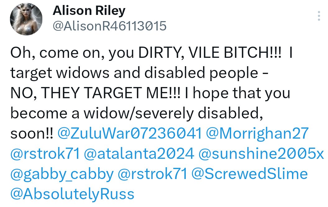 absolutelypez's tweet photo. Malison hopes that Jess of Truth Central becomes severely disabled or widowed SOON - living up to the name Viley! https://t.co/J0VMmvTfS6