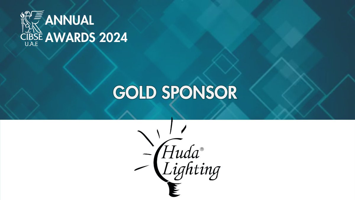 cibse_uae's tweet photo. Thrilled to announce Huda Lighting as our Gold Sponsor, driving the CIBSE UAE Annual Awards 2024 to new heights.  Secure your spot https://t.co/WJs7TFAeZf
#UAEAwards #AnnualAwards #SustainableEngineering #IndustryLeaders #EngineeringLeadership #EngineeringNetwork #CIBSEUAE https://t.co/WIYhtotc5M