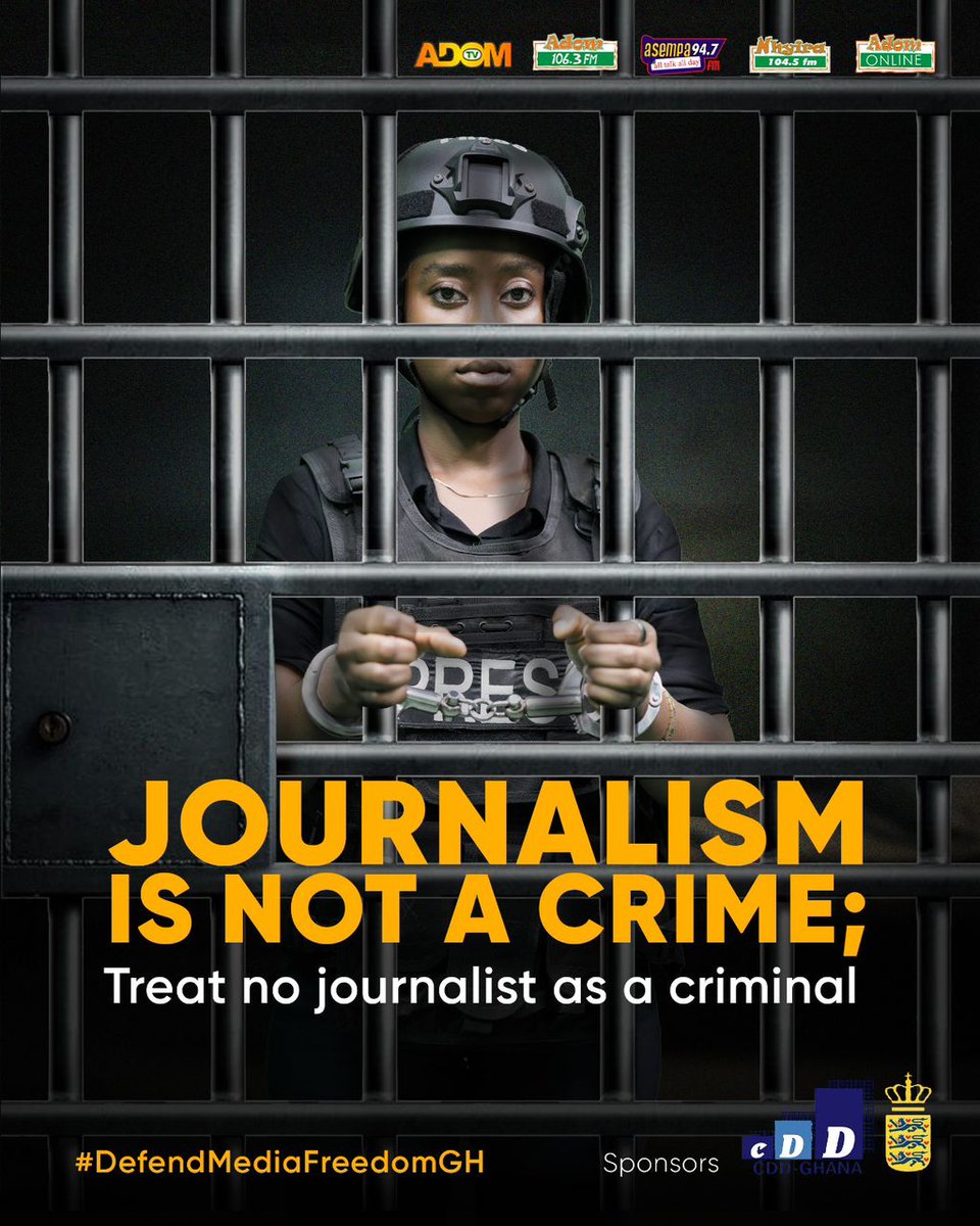 NanaYaa81549048's tweet photo. A nation is only as free as its press. #DefendMediaFreedomGh 🏛 https://t.co/QFirDhsxkd