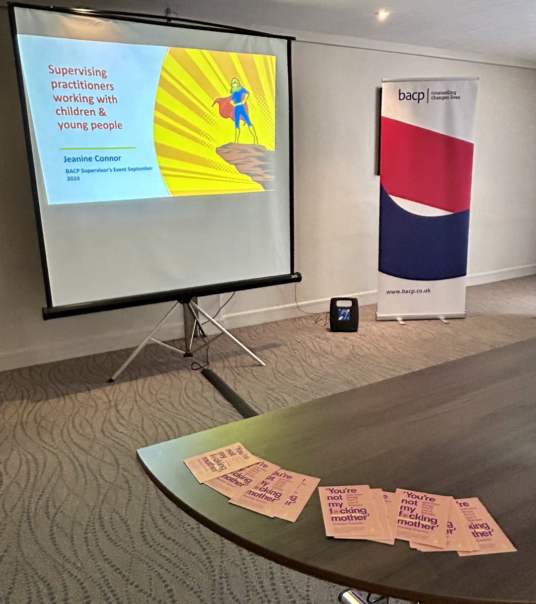 jeanine_connor's tweet photo. Great day @BACP Supervisor’s Conference with esteemed presenters, the superb Events Team and @pccsbooks 

Thanks to all who participated, supported and shared the love 🥰

#SFN #YNMFM #supervision #supervisors #conference #CPD #TherapistsConnect https://t.co/6ASHzaz9mF