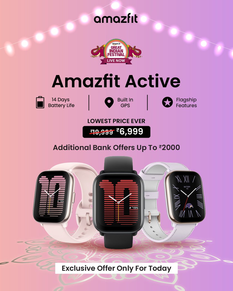 stufflistings's tweet image. The Amazfit Active is currently on Deal of the year, and I&apos;m giving away 3 Amazfit Active to the #stufflistingsarmy 😍
To win:
1. Like this post
2. Quote repost using #AmazfitActive #AmazfitIn #AmazfitActivegiveaway
3. Answer some questions
Happy winning ❤️