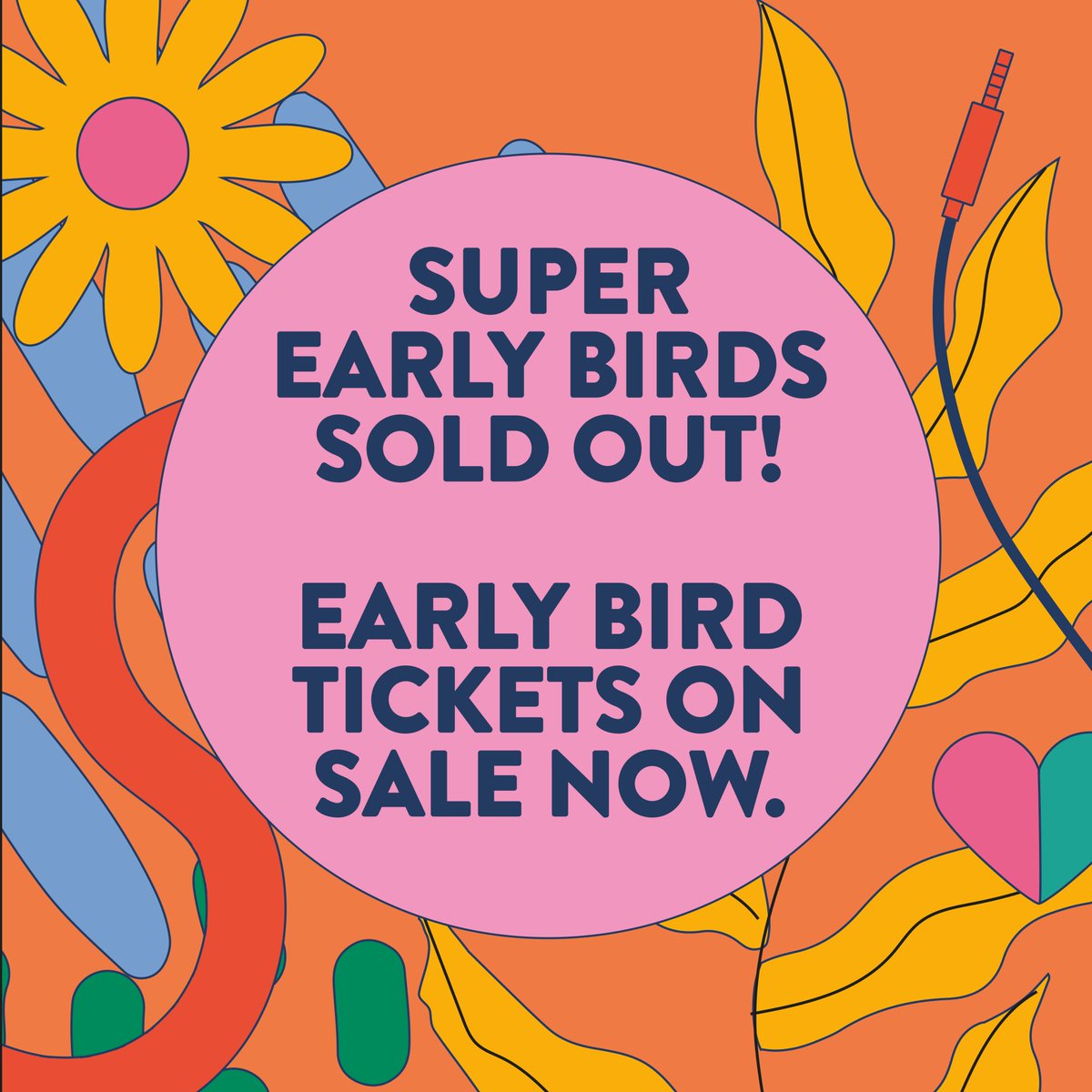 Super early bird tickets have been snapped up in a flash. 💨

Early bird weekend tickets on sale for those who signed up to our presale at £95 (+bf), there are a limited number of these early bird tickets, and the huge demand this morning means you shouldn't hang about.🏃‍♀