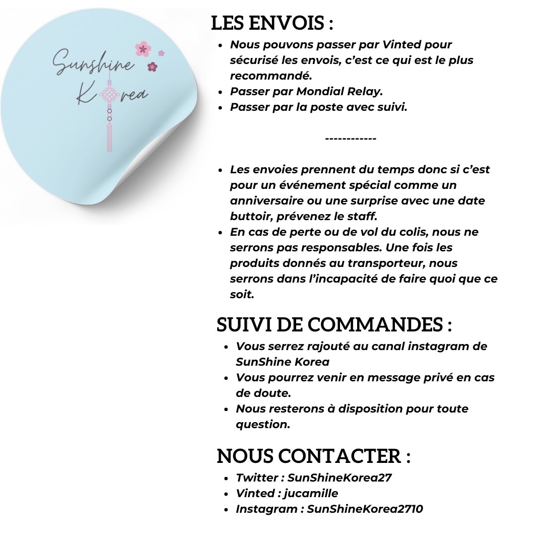 SunShineKorea27's tweet photo. #Kpop #CG #Commandegroupé #Shop #Corée #Shippping #Europe #Nouveau #new #France #Commentçamarche https://t.co/zB3E3IADQN