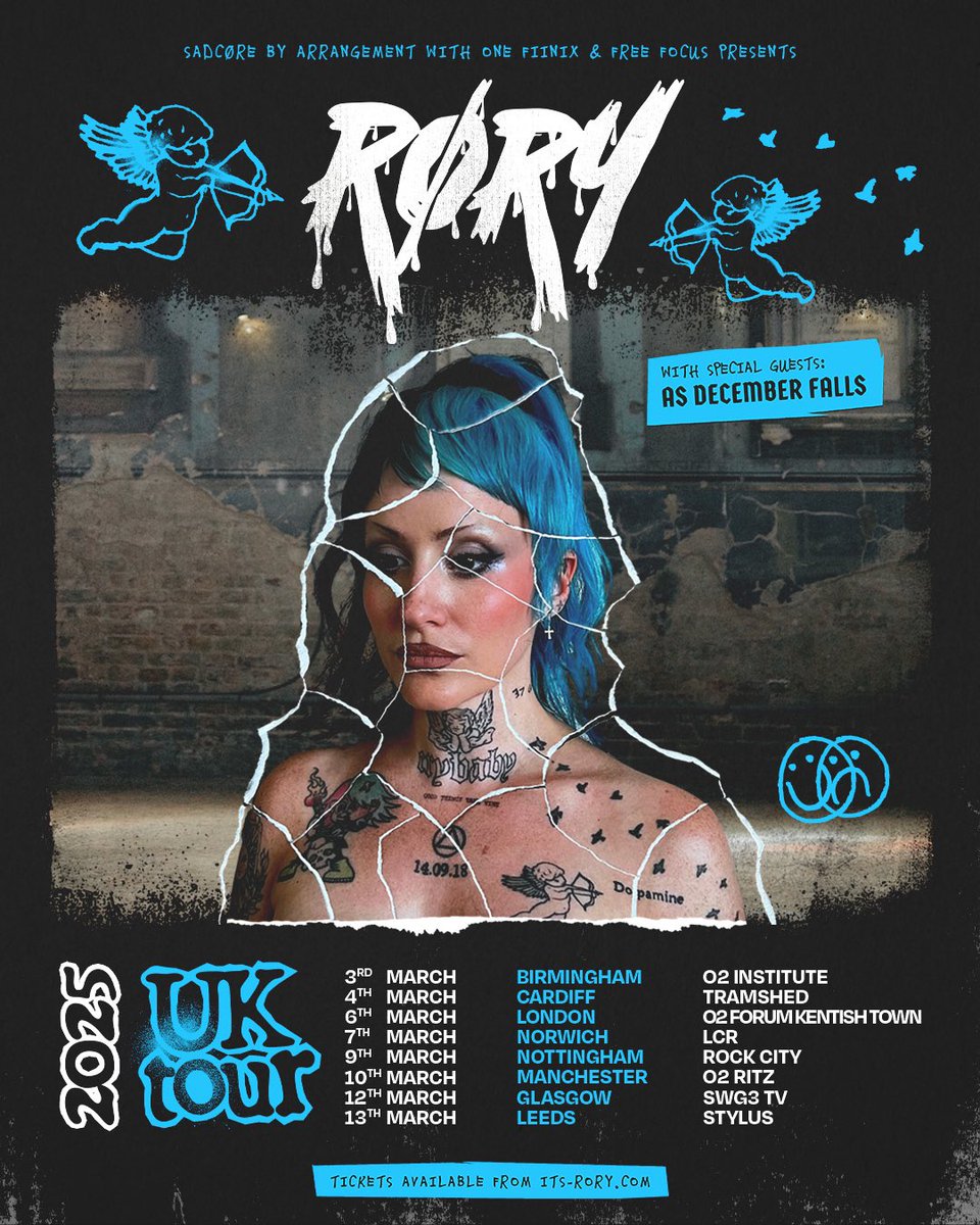 its_R_O_R_Y's tweet image. 🇬🇧 UK TØUR 2025 🇬🇧

With very special guests @AsDecemberFalls 

Get tickets here: its-rory.com/pages/live