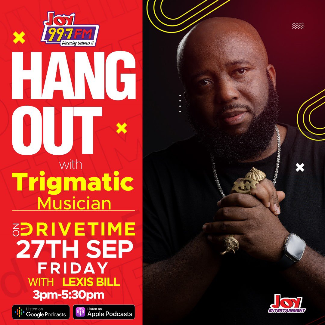 trigmaticrocks's tweet photo. This weekend we hang with the multimedia family! On @Joy997FM with the my brother @lexisbill this evening from 3pm & then @adom_tv with @andydosty from 8pm!
Remember to get your tickets for #OsagyefosNight at https://t.co/dxNzmfFY0Q
#OsagyefosNight #GhanaYoo #Trigmatic https://t.co/oelHXxGvgA