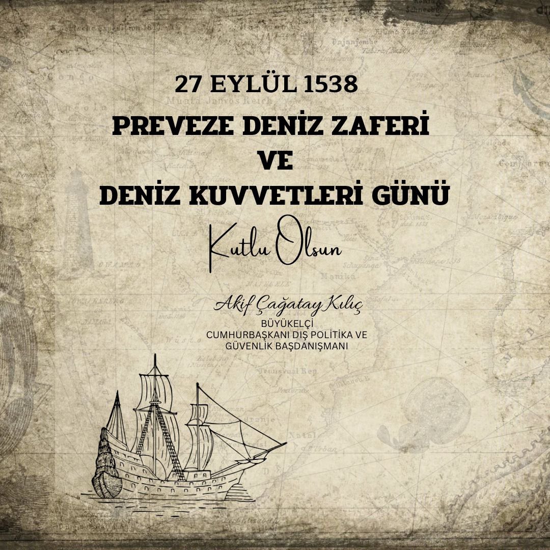 Preveze Deniz Zaferi’nin 486. yıl dönümü ve Deniz Kuvvetleri Günü kutlu olsun. 🇹🇷

Şanlı Zaferin yıl dönümünde başta Barbaros Hayrettin Paşa olmak üzere tüm şehit ve gazilerimizi rahmet ve saygıyla anıyorum.
