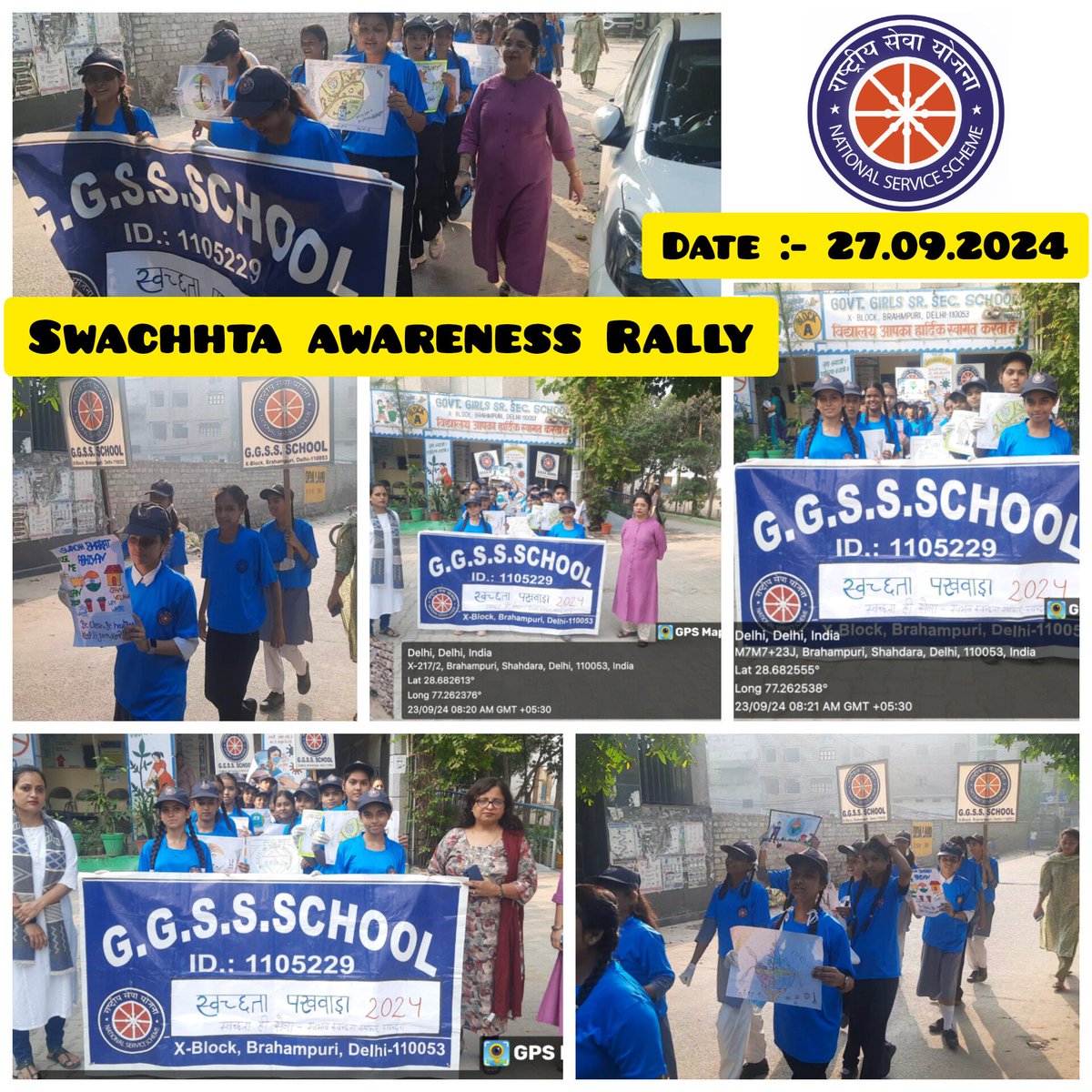 NSS1105229's tweet photo. An awareness rally conducted  in nearby area of school to aware the  community about keeping cleanliness. 
@_NSSIndia @AmritMahotsav @EduMinOfIndia @Gayatri02226597 @mybharatgov @mygovindia @narendramodi @NssrdD @GGSSS_ID1105229 @Ahmed80Dilshad @DelhiNss https://t.co/AAOXlt5L1x