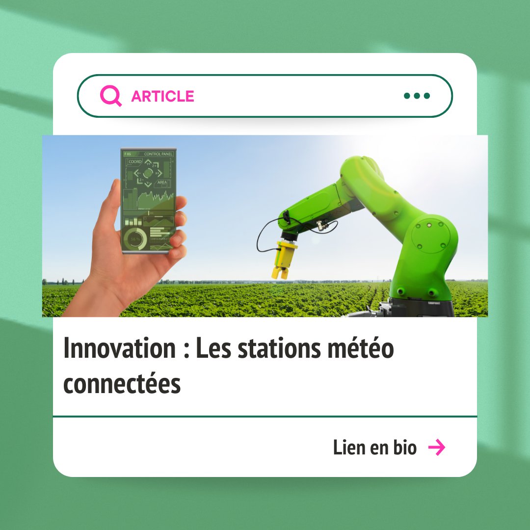 🛰 [Innovation du mois] Les stations météo connectées : une révolution dans le secteur agricole.

Découvrez notre article sur cette nouvelle technologie, son fonctionnement et les avantages pour les acteurs du secteur agricole.

🔗 Lien de l'article : anefa.org