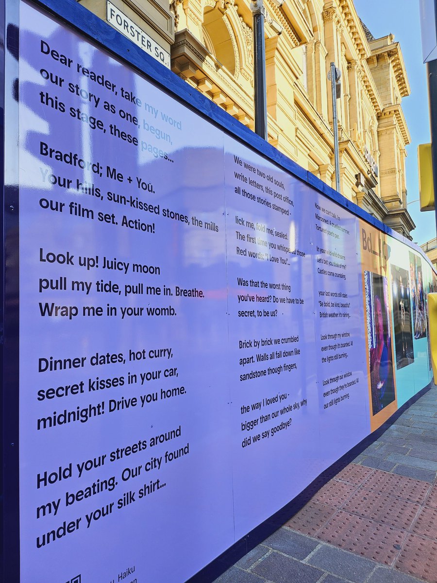 K A M A L (@kamal_kaan) on Twitter photo ME, YOU - HAIKU : gorgeous to see my words posted all over <a href="/Kala_Sangam/">Kala Sangam</a> as they begin their super exciting refurbishment!
You can read the full thing here :
bdartscentre.org/me-you-haiku/
<a href="/ace_thenorth/">Arts Council England, North</a> <a href="/DCMS/">Department for Culture, Media and Sport</a> <a href="/BradfordLitFest/">Bradford Literature Festival</a> <a href="/visitBradford/">Visit Bradford</a> <a href="/bradford_bid/">BradfordBID</a> ME, YOU - HAIKU : gorgeous to see my words posted all over <a href="/Kala_Sangam/">Kala Sangam</a> as they begin their super exciting refurbishment!
You can read the full thing here :
bdartscentre.org/me-you-haiku/
<a href="/ace_thenorth/">Arts Council England, North</a> <a href="/DCMS/">Department for Culture, Media and Sport</a> <a href="/BradfordLitFest/">Bradford Literature Festival</a> <a href="/visitBradford/">Visit Bradford</a> <a href="/bradford_bid/">BradfordBID</a>