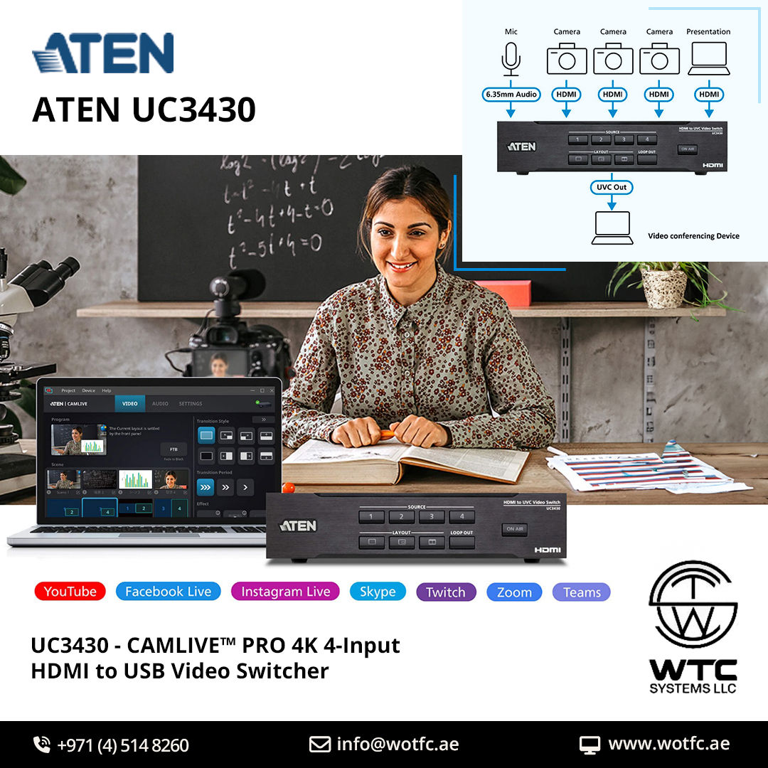 WTC_SYSTEMS_LLC's tweet image. ATEN UC3430

Take your broadcasting to the next level with the ATEN UC3430!

wotfc.ae

#WOTFC #WTC #WTCsystem #ATEN #UC3430 #4KVideoCapture #ContentCreation #USBTypeC #StreamingSolution #VideoCaptureDevice #HighDefinition #PlugAndPlay #TechInnovation #LiveStreaming