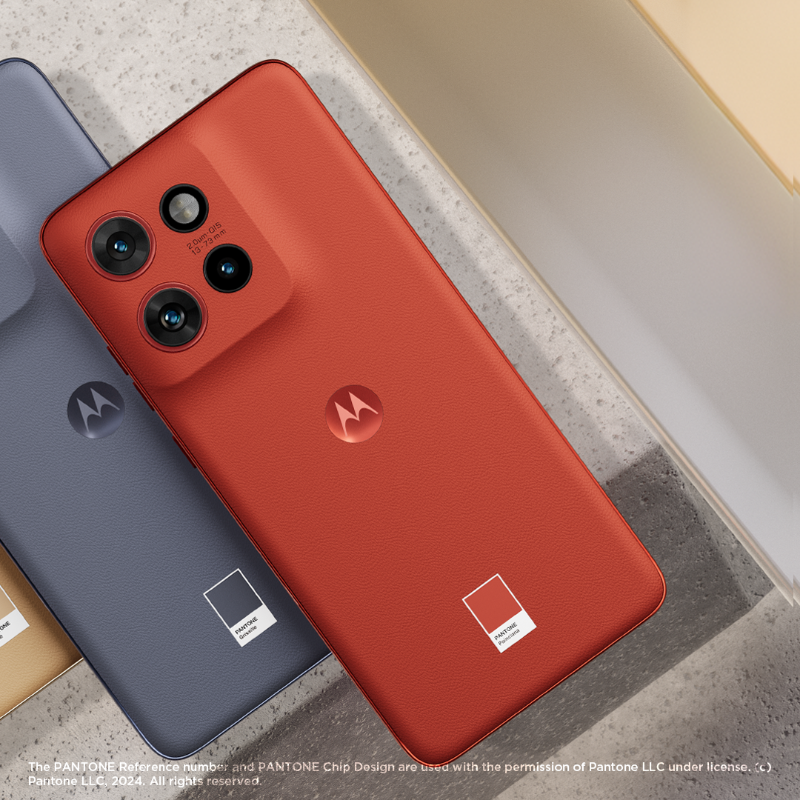 Moto's tweet photo. It’s a Pantoneᵀᴹ colors party and we are vibin’. #edge50neo #hellosmARTphone

Which one’s got you all 😍?
1. PANTONE Poinciana
2. PANTONE Lattè
3. PANTONE Grisaille
4. PANTONE Nautical Blue