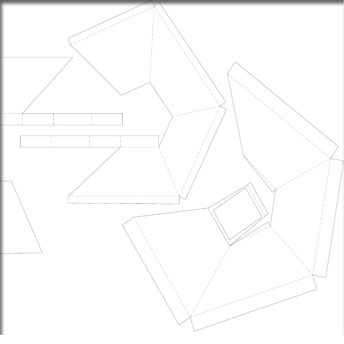 There is nothing better than constructing hand-built physical models for exploring complex geometries and that is just what we’ve been doing this week for a series of sustainable woodland cabins we are designing.