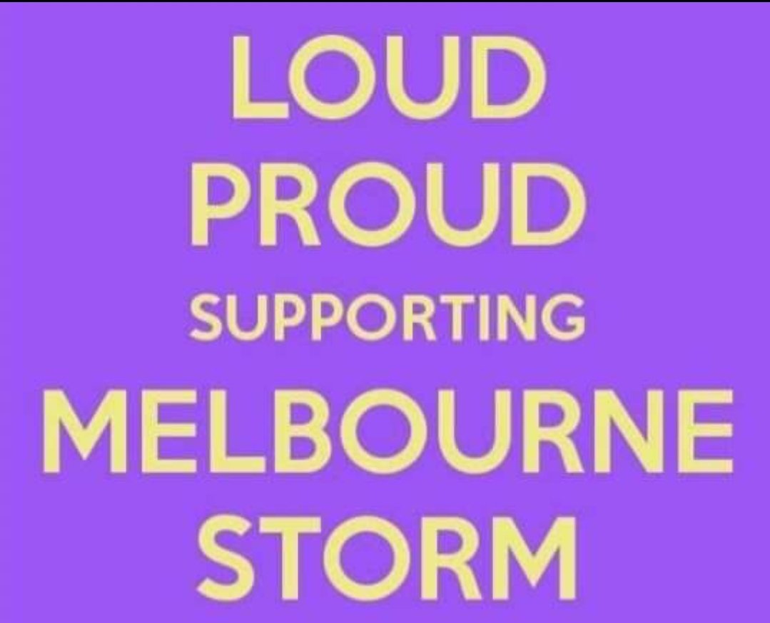 chemu1819's tweet photo. Let's do this #PurplePride #MadeForMelbourne #NRLStormRoosters @storm https://t.co/J4zBsCZ45w